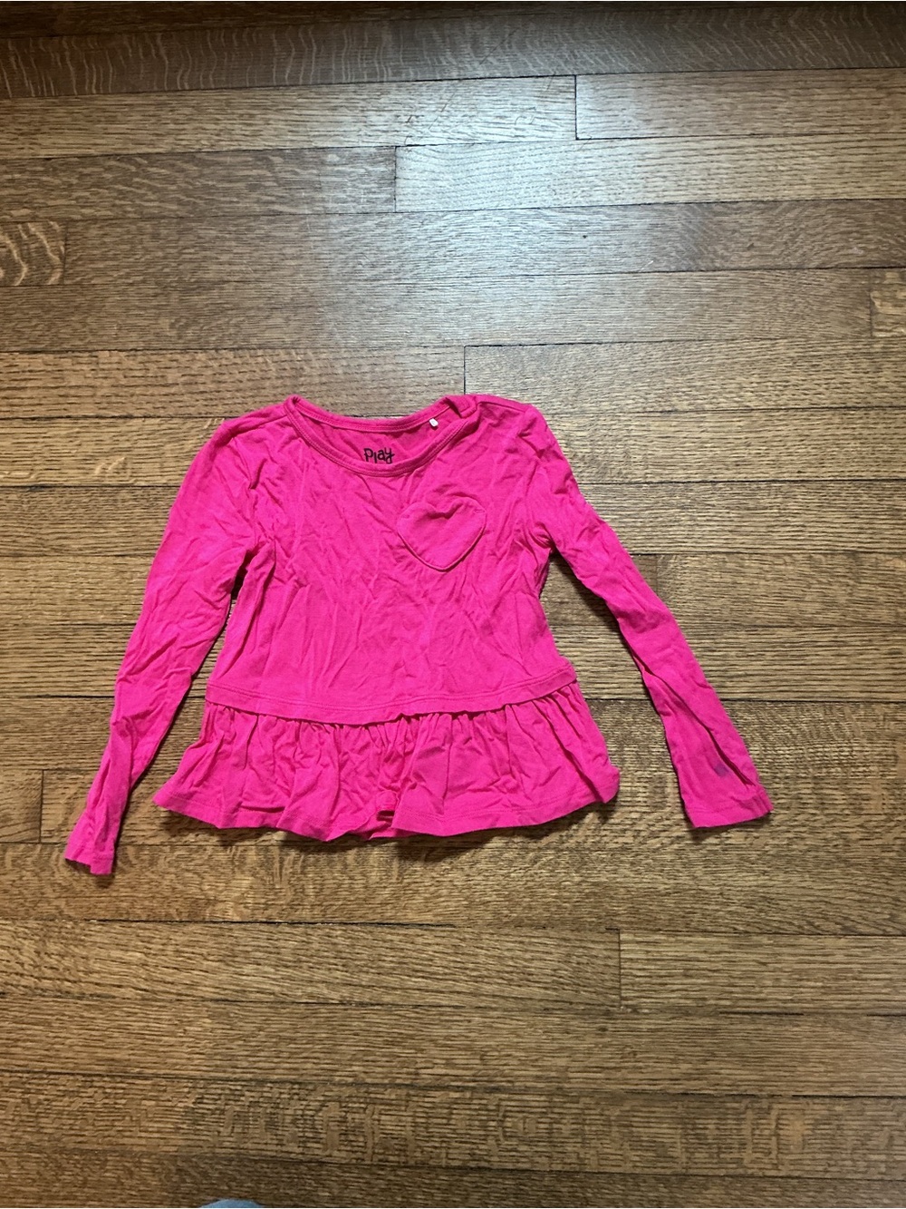 Little Sleepies pink peplum top 4T